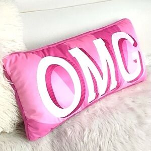 Ashland Pink "OMG" Throw Pillow